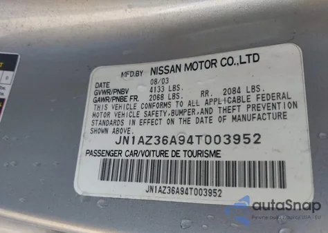 2004 Nissan 350Z Touring из США, поврежденный, VIN JN1AZ36A94T003952